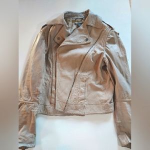 VINCE Women's Lamb Leather Jacket Size Small [DAMAGED]